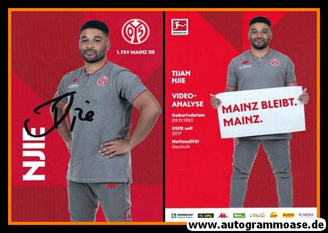 Autogramm Fussball | FSV Mainz 05 | 2020 | Tijan NJIE