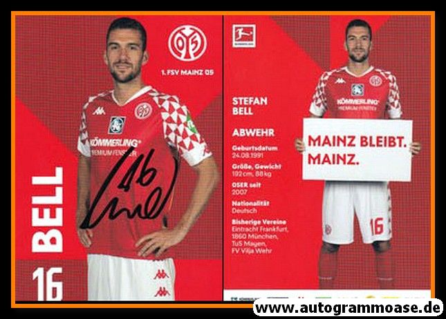 Autogramm Fussball | FSV Mainz 05 | 2020 | Stefan BELL