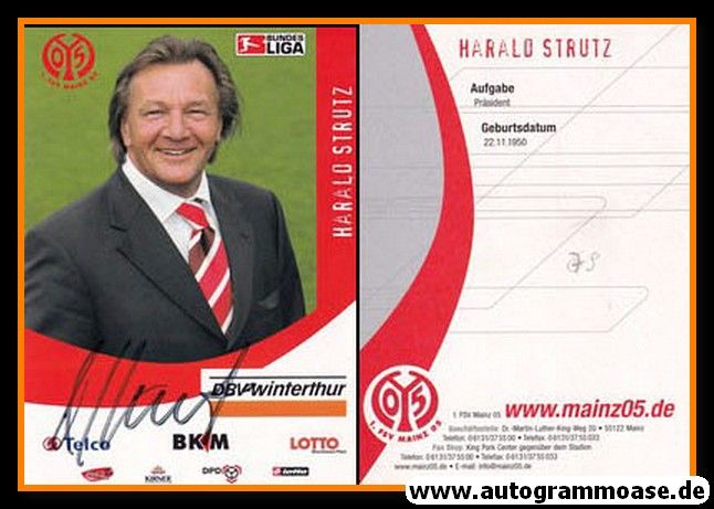 Autogramm Fussball | FSV Mainz 05 | 2006 | Harald STRUTZ