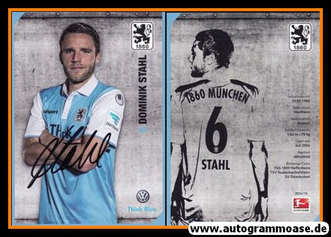 Autogramm Fussball | TSV 1860 München | 2014 | Dominik STAHL