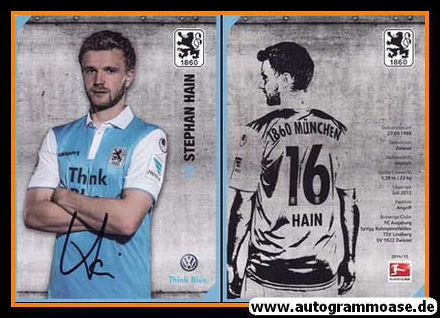 Autogramm Fussball | TSV 1860 München | 2014 | Stephan HAIN