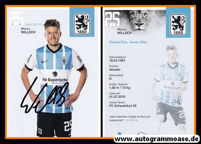 Autogramm Fussball | TSV 1860 München | 2021 | Marius WILLSCH