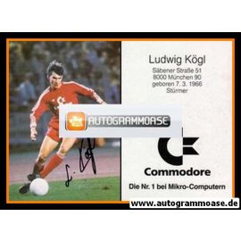 Autogramm Fussball | FC Bayern M&uuml;nchen | 1988 | Ludwig K&Ouml;GL