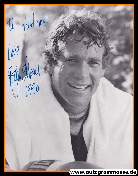Autogramm Film (USA) | Ryan O´NEAL | 1990er Foto (Portrait SW XL)