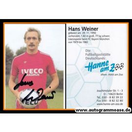 Autogramm Fussball | FC Bayern München | 1982 Retro | Hans WEINER (Hanne am Zoo)