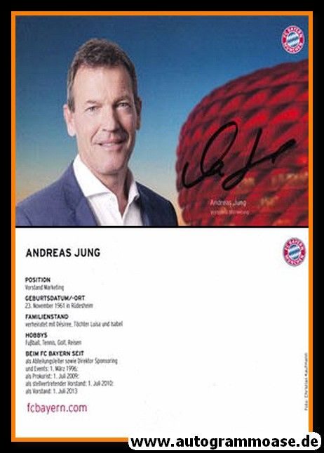 Autogramm Fussball | FC Bayern München | 2016 | Andreas JUNG