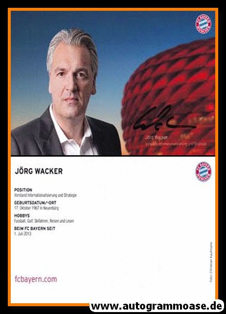 Autogramm Fussball | FC Bayern München | 2016 | Jörg WACKER