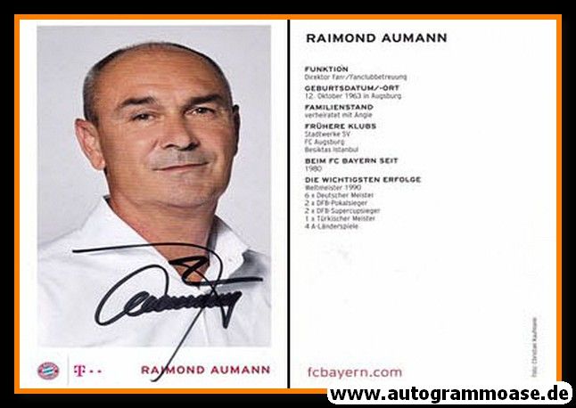 Autogramm Fussball | FC Bayern München | 2016 | Raimond AUMANN