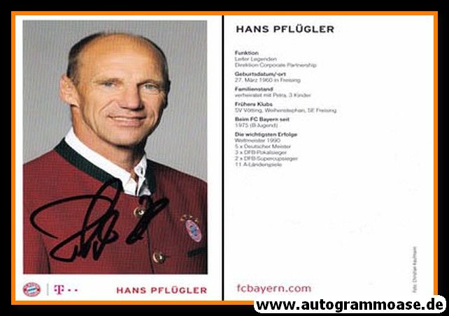 Autogramm Fussball | FC Bayern München | 2018 | Hans PFLÜGLER