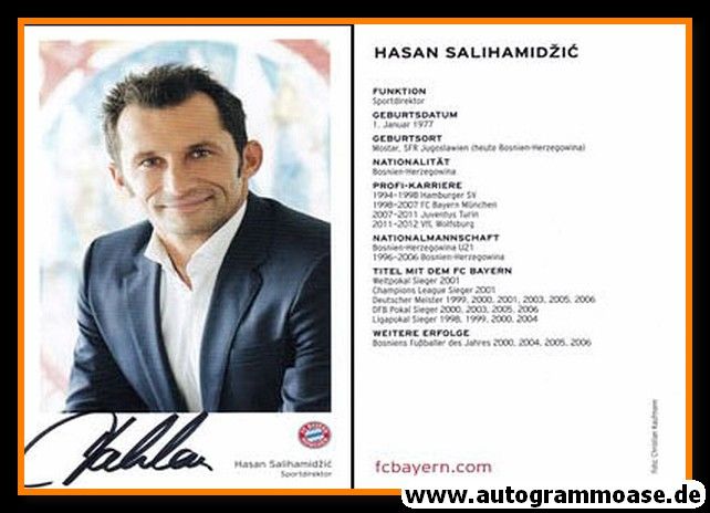 Autogramm Fussball | FC Bayern München | 2017 | Hasan SALIHAMIDZIC