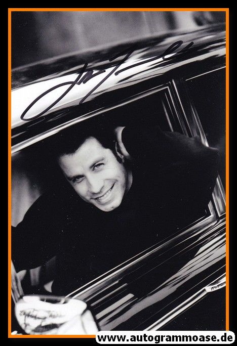 Autogramm Film (USA) | John TRAVOLTA | 1990er Foto (Portrait SW Auto)