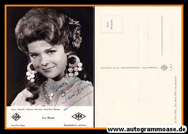 Autogramm Film | Ina BAUER | 1961 "Ein Stern Fällt vom Himmel" UFA