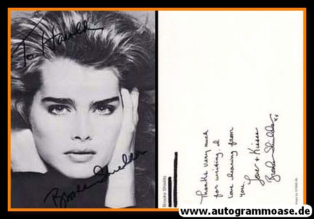 Autogramm Film (USA) | Brooke SHIELDS | 1980er (Portrait SW) Stand-In