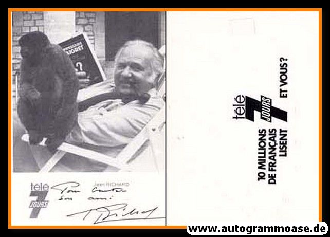 Autogramm Film (Frankreich) | Jean RICHARD | 1970er "Maigret" Tele7