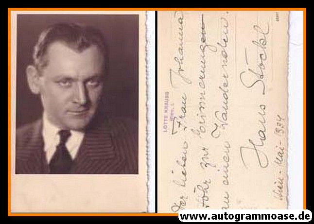Autogramm Schauspieler | Hans STÖCKL | 1930er (Portrait SW)
