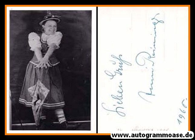 Autogramm Schauspieler | Anni REININGER | 1960er (Portrait SW)