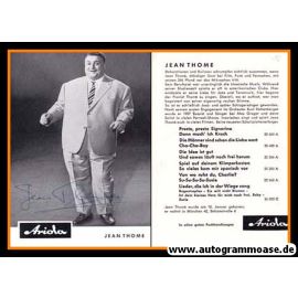Autogramm Schlager | Jean THOME | 1960er (Portrait SW) Ariola