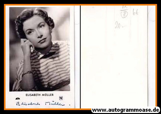 Autogramm Schauspieler | Elisabeth MÜLLER | 1950er (Portrait SW NF)
