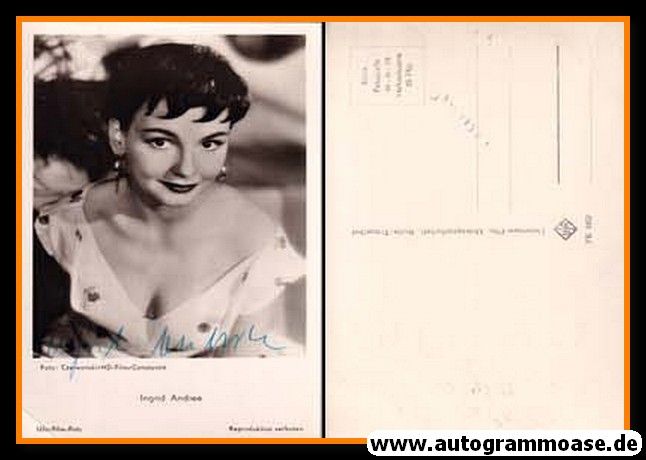 Autogramm Schauspieler | Ingrid ANDREE | 1950er (Portrait SW) UFA FK1952