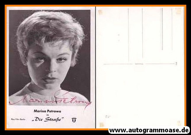 Autogramm Film | Marina PETROWA | 1958 "Die Strasse" (Rex)