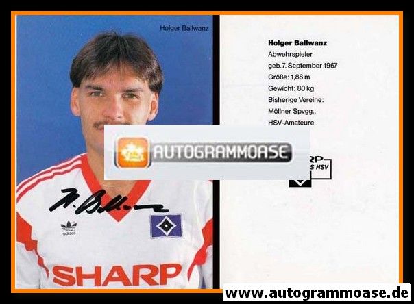 Autogramm Fussball | Hamburger SV | 1989 | Holger BALLWANZ
