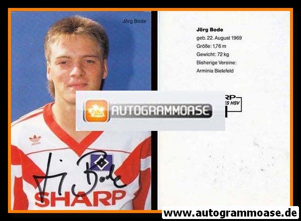 Autogramm Fussball | Hamburger SV | 1989 | Jörg BODE
