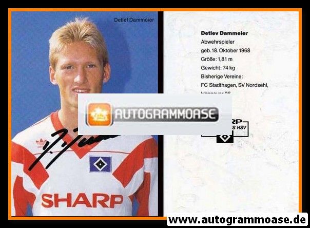 Autogramm Fussball | Hamburger SV | 1989 | Detlev DAMMEIER