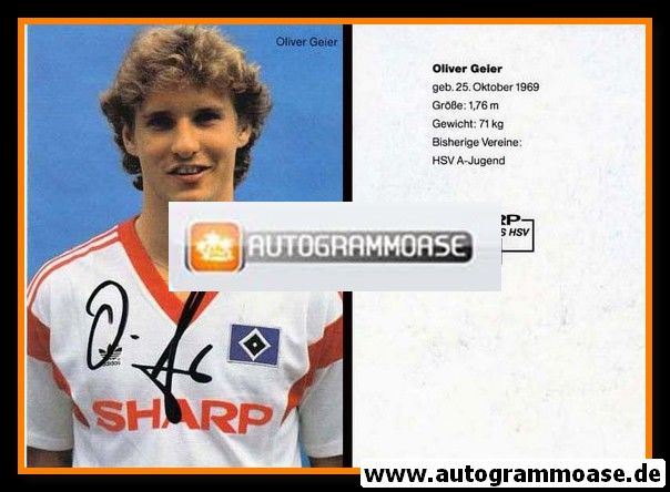 Autogramm Fussball | Hamburger SV | 1989 | Oliver GEIER