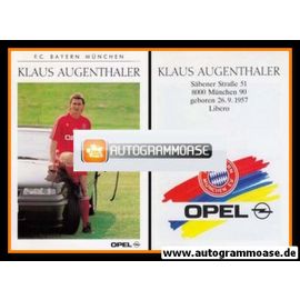 Autogramm Fussball | FC Bayern M&uuml;nchen | 1990 | Klaus AUGENTHALER