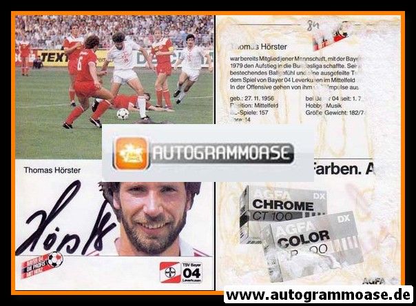 Autogramm Fussball | Bayer Leverkusen | 1984 | Thomas HÖRSTER