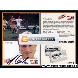 Autogramm Fussball | Bayer Leverkusen | 1984 | Anders GISKE (Collage)