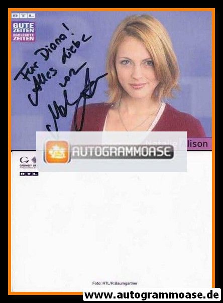 Autogramm TV | RTL | Natalie ALISON | 2000er "GZSZ"