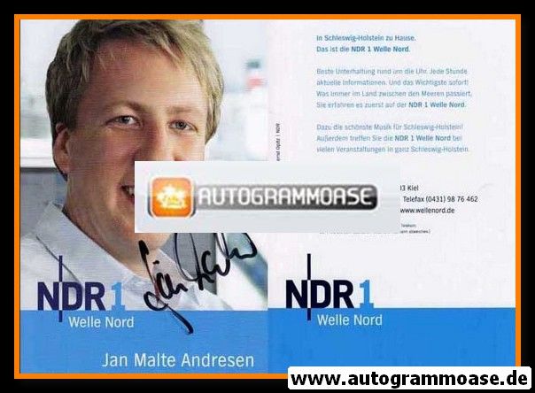 Autogramm Radio | NDR1 Welle Nord | Jan Malte ANDRESEN | 2000er (Portrait Color) 1