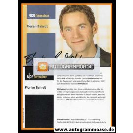 Autogramm TV | NDR | Florian BAHRDT | 2000er "NDR Aktuell" (Garrels)