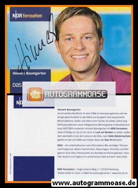 Autogramm TV | NDR | Hinnerk BAUMGARTEN | 2000er "Das!" Querformat
