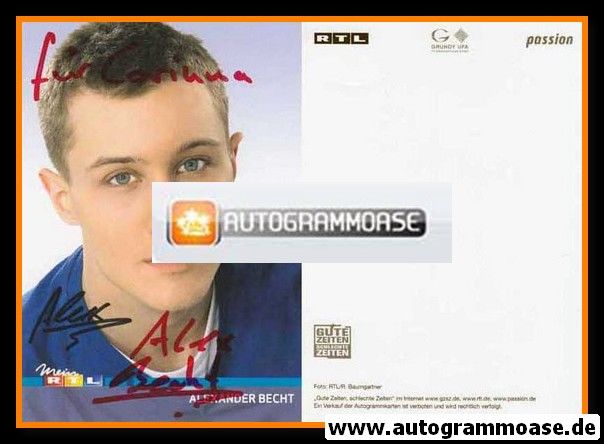 Autogramm TV | RTL | Alexander BECHT | 2000er "GZSZ" (Portrait Color)