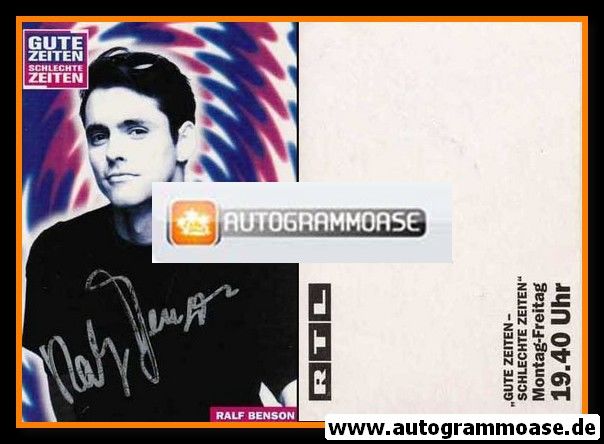 Autogramm TV | RTL | Ralf BENSON | 2000er ""GZSZ" (Pop-Art)