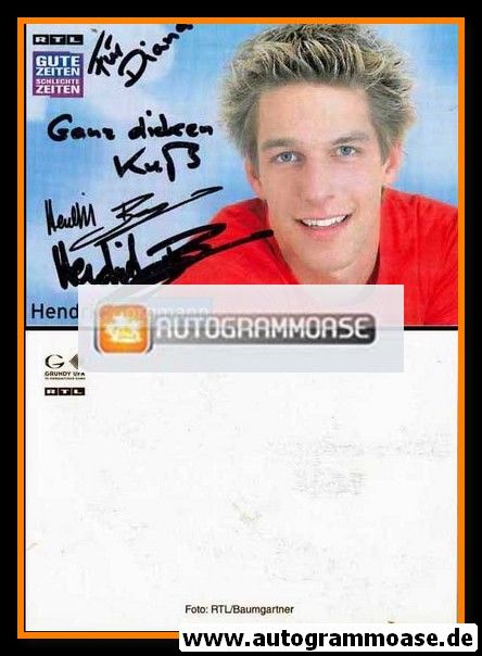 Autogramm TV | RTL | Hendrik BORGMANN | 2000er "GZSZ" (Baumgartner)