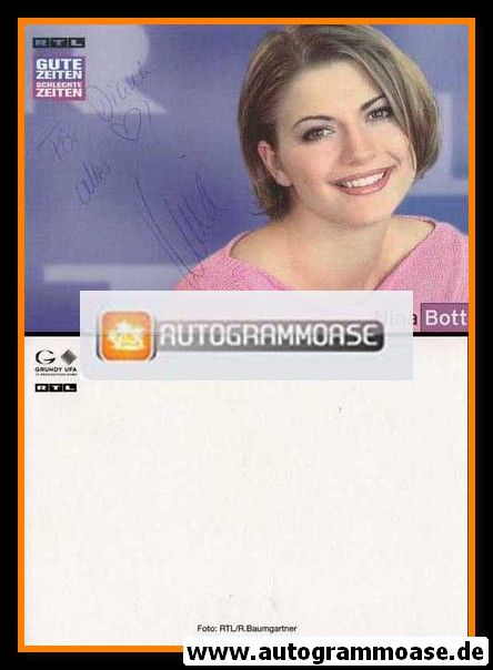 Autogramm TV | RTL | Nina BOTT | 2000er "GZSZ" (Querformat kurzhaarig)