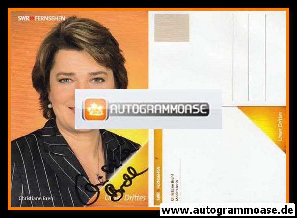 Autogramm TV | SWR | Christiane BREHL | 2000er (Portrait Color)