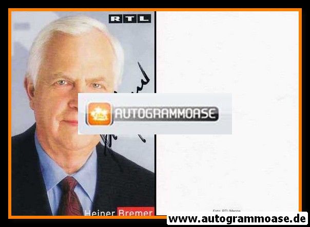 Autogramm TV | RTL | Heiner BREMER | 2000er (Portrait Color) Menne