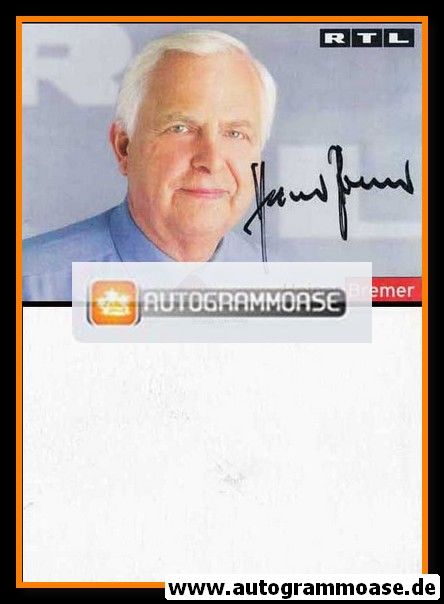Autogramm TV | RTL | Heiner BREMER | 2000er (Portrait Color Querformat)