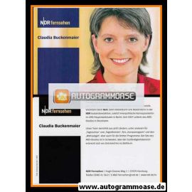 Autogramm TV | NDR | Claudia BUCKENMAIER | 2000er (Portrait Color)