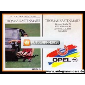 Autogramm Fussball | FC Bayern München | 1989 | Thomas KASTENMAIER