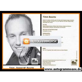 Autogramm Radio | FFN | Timm BUSCHE ("Doppel-M") | 2000er (Portrait SW)