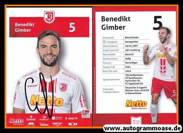 Autogramm Fussball | SSV Jahn Regensburg | 2020 | Benedict GIMBER