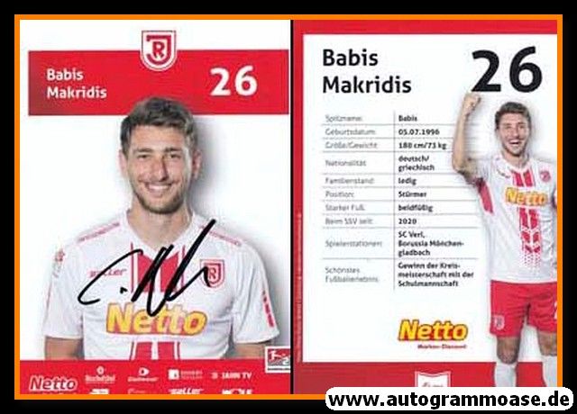 Autogramm Fussball | SSV Jahn Regensburg | 2020 | Babis MAKRIDIS