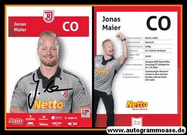 Autogramm Fussball | SSV Jahn Regensburg | 2020 | Jonas MAIER