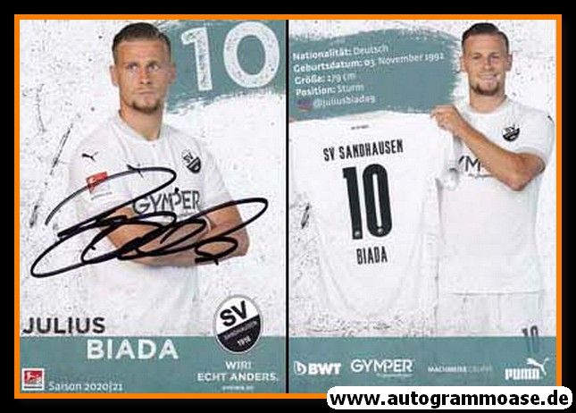 Autogramm Fussball | SV Sandhausen | 2020 | Julius BIADA