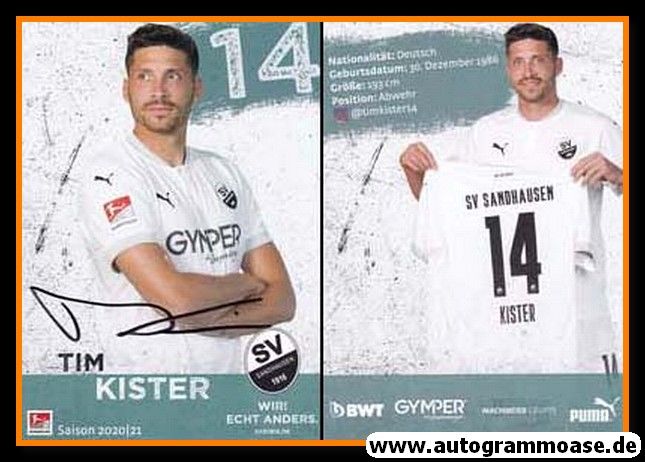 Autogramm Fussball | SV Sandhausen | 2020 | Tim KISTER